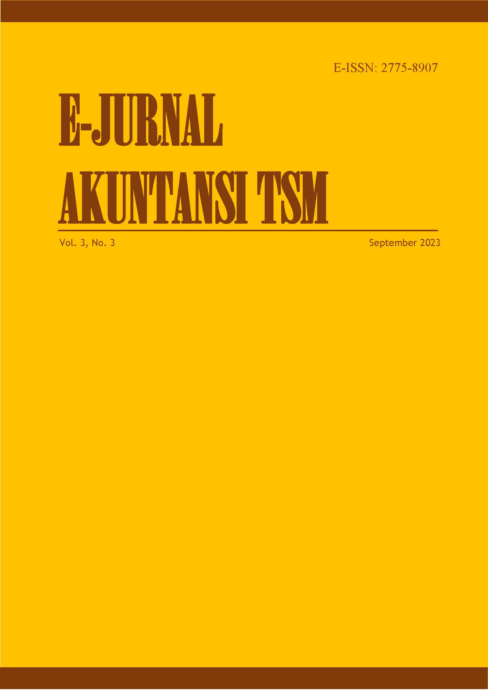 					View Vol. 6 No. 1 (2026): E-Jurnal Akuntansi TSM
				